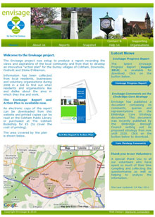 Screen shot of Envisage Website